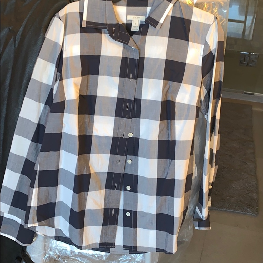 J.crew buffalo check button down